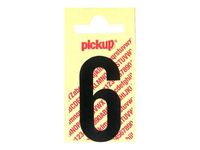 Pickup - Étiquette autocollante - 150 mm - Chiffre 6 - noir mat