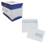 La Couronne - 200 Enveloppes C5 162 x 229 mm - 80 gr - fenêtre 45x100 mm - blanc - bande auto-adhésive