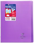 Clairefontaine Koverbook - Cahier polypro 24 x 32 cm - 96 pages - grands carreaux (Seyes) - violet