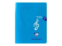 Clairefontaine Mimesys - Cahier de musique et chant 17 x 22 cm - 48 pages - pages à portée et grands carreaux - disponible dans différentes couleurs