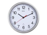 MaulRun - Horloge - mécanisme radio pilotée - 25 cm - blanc argenté