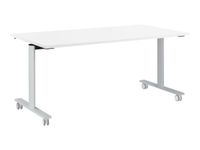 Table de réunion mobile et rabattable YES ! - 160 cm - Blanc