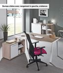 Bureau manager ARPE avec bloc de rangement gauche - 160 cm - Blanc