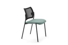 Chaise FRESH - dossier resille noir et assise gris