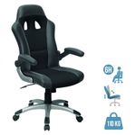 Fauteuil gamer RACER - accoudoirs rabattables - noir