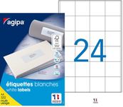 Apli Agipa - 2400 Étiquettes adhésives blanches multi-usages - 50 x 50 mm - coins droits - réf 102166