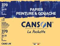 Canson - Pochette papier à dessin - 6 feuilles - 24 x 32 cm - 370 gr