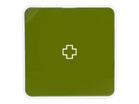 Armoire à pharmacie MultiBox - 32 x 32 x 7 cm - 4 étagères - vert