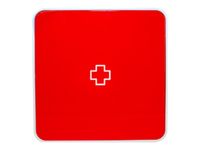Armoire à pharmacie MultiBox - 32 x 32 x 7 cm - 4 étagères - rouge
