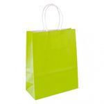 50 Sacs cadeau kraft - poignées torsadées - 35 cm x 14 cm x 40 cm - vert