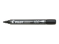 Pilot 100 - Marqueur permanent - pointe ogive - noir