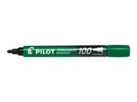 Pilot 100 - Marqueur permanent - pointe ogive - vert