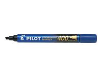 Pilot 400 - Marqueur permanent - pointe biseau large - bleu