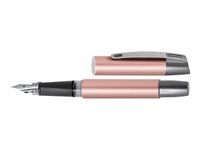 Online Campus - Stylo plume rose doré métallique