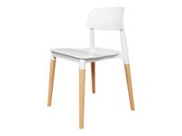 Chaise SCANDINAVE - pieds bois - blanc