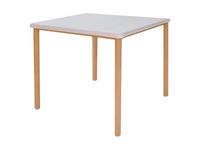 Table collectivité - plateau noir - pied bois