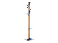 Porte-manteau en bois naturel avec porte parapluie EASYCLOTH - bleu