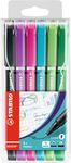 STABILO SENSOR F - 6 feutre d'écritures - pointe fine - couleurs assorties