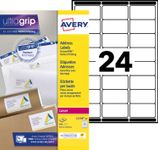 Avery - 960 Étiquettes adresse blanches - 63,5 x 33,9 mm - Impression laser - réf L7159-40