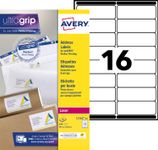 Avery - 640 Étiquettes adresse blanches - 99,1 x 33,9 mm - Impression laser - réf L7162-40