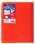 Clairefontaine Koverbook - Cahier polypro 17 x 22 cm - 96 pages - grands carreaux (Seyes) - rouge