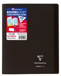 Clairefontaine Koverbook - Cahier polypro 17 x 22 cm - 96 pages - grands carreaux (Seyes) - noir