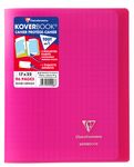Clairefontaine Koverbook - Cahier polypro 17 x 22 cm - 96 pages - grands carreaux (Seyes) - rose