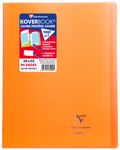 Clairefontaine Koverbook - Cahier polypro 24 x 32 cm - 96 pages - grands carreaux (Seyes) - orange