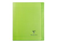 Clairefontaine Koverbook - Cahier polypro 17 x 22 cm - 96 pages - grands carreaux (Seyes) - vert