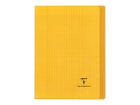 Clairefontaine Koverbook - Cahier polypro 17 x 22 cm - 96 pages - grands carreaux (Seyes) - jaune