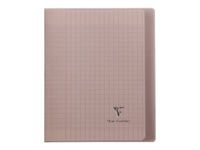 Clairefontaine Koverbook - Cahier polypro 17 x 22 cm - 96 pages - grands carreaux (Seyes) - gris