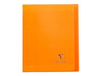 Clairefontaine Koverbook - Cahier polypro 17 x 22 cm - 96 pages - grands carreaux (Seyes) - orange