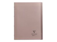 Clairefontaine Koverbook - Cahier polypro A4 (21x29,7 cm) - 96 pages - grands carreaux (Seyes) - gris