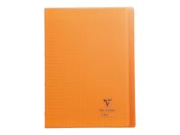 Clairefontaine Koverbook - Cahier polypro A4 (21x29,7 cm) - 96 pages - grands carreaux (Seyes) - orange