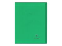 Clairefontaine Koverbook - Cahier polypro 24 x 32 cm - 96 pages - grands carreaux (Seyes) - vert