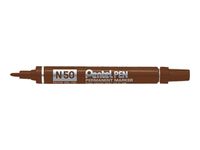 Pentel PEN N50 - Marqueur permanent - pointe ogive - marron