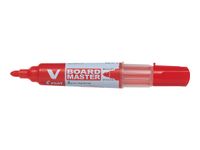 Pilot V BOARD MASTER - Pack de 10 marqueurs effaçables - pointe ogive - rouge