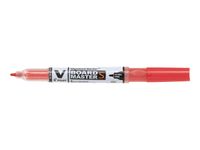 Pilot V BOARD MASTER S - Pack de 10 marqueurs effaçables - pointe ultra fine - rouge