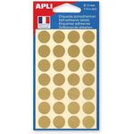 Apli Agipa - 112 Pastilles adhésives - or - diamètre 15 mm - réf 100602
