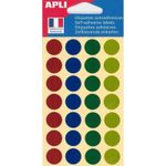 Apli Agipa - 112 Pastilles adhésives - couleurs métal assorties - diamètre 15 mm - réf 013935