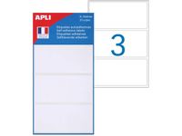 Apli Agipa - 42 Étiquettes adhésives blanches - 25 x 50 mm - réf 111914