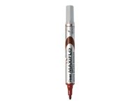 Pentel MAXIFLO - Pack de 12 marqueurs effaçables - pointe ogive - marron