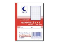 ELVE - 10 Manifolds quadrillés 5x5 - 50 dupli - 14,8 x 10,5 cm
