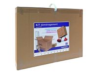 Kit déménagement : 10 cartons + adhésif + film bulle - Logistipack
