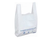 Logistipack - 100 sacs bretelles - 26 x 12 x 45 cm - blanc