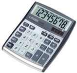 Calculatrice de bureau Citizen CDC-80 - 8 chiffres - alimentation batterie et solaire - argenté