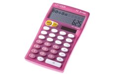Calculatrice de bureau Citizen FC-100N - 10 chiffres - alimentation batterie et solaire - rose