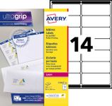 Avery - 210 Étiquettes adresse blanches - 99,1 x 38,1 mm - Impression laser - réf L7163-15