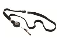 Durable - 10 Lacets pour badge - cordon enrouleur - noir