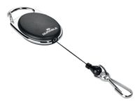 Durable - Enrouleur mousqueton de badge - noir